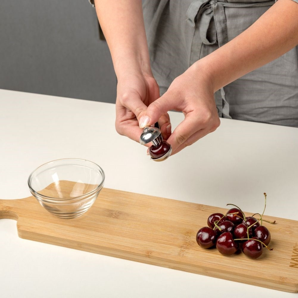 Core remover in stainless steel for cherries and olives