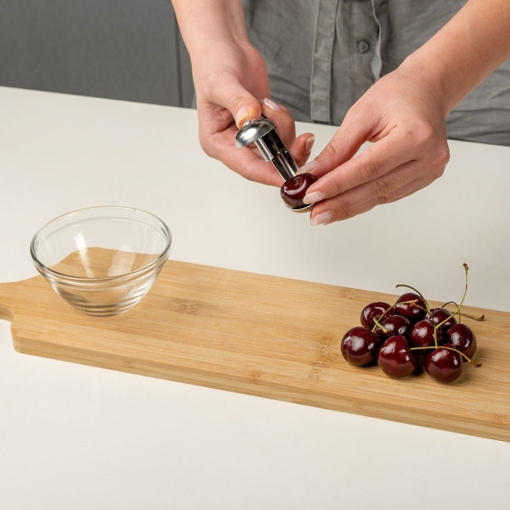 Core remover in stainless steel for cherries and olives