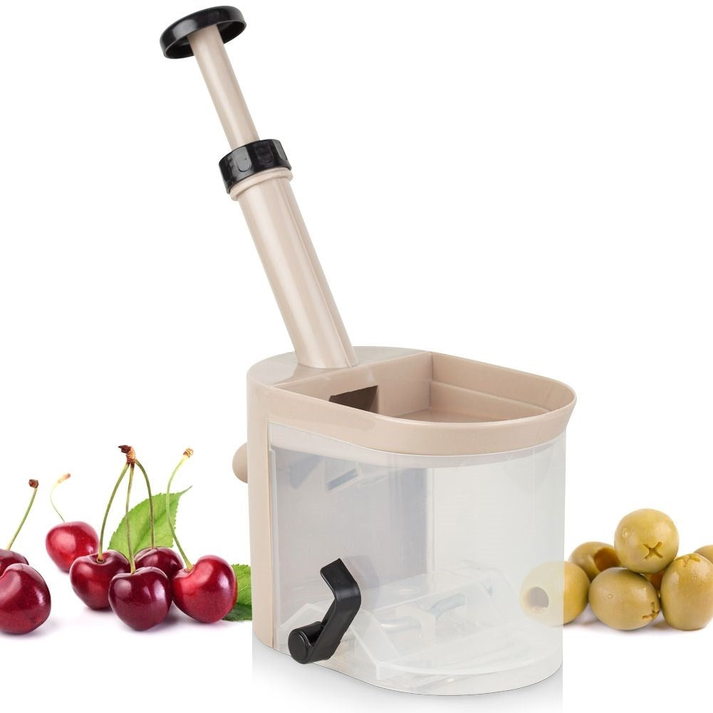 Core remover with suction cup and removable container