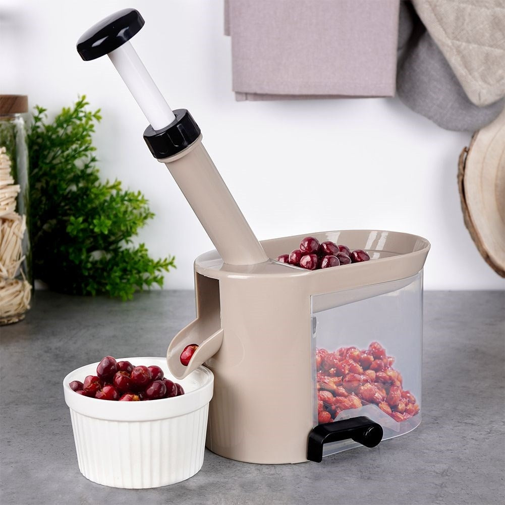 Core remover with suction cup and removable container