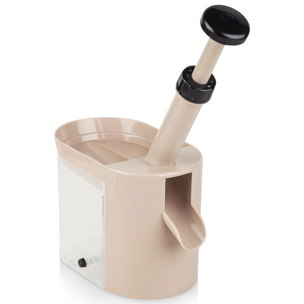 Core remover with suction cup and removable container