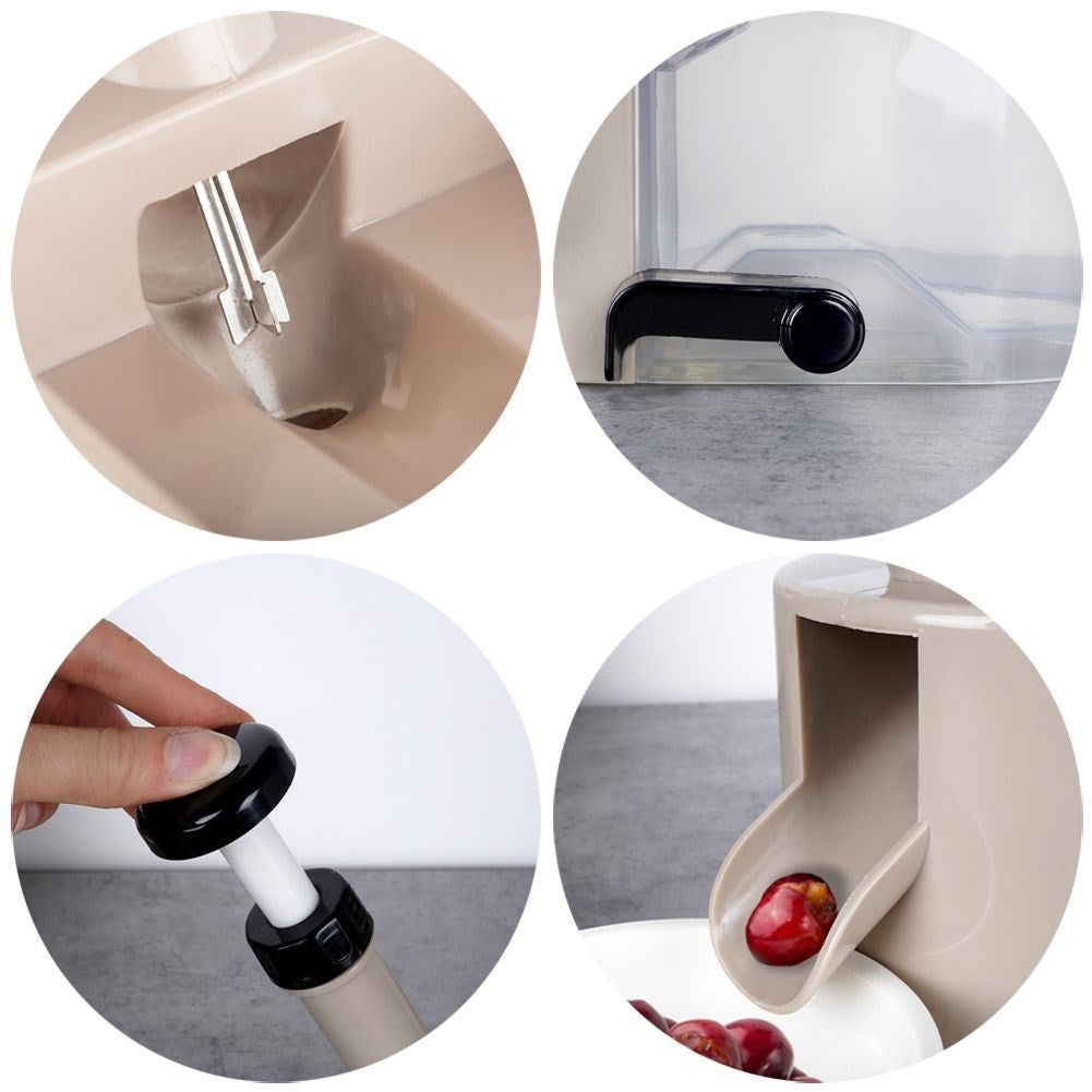 Core remover with suction cup and removable container