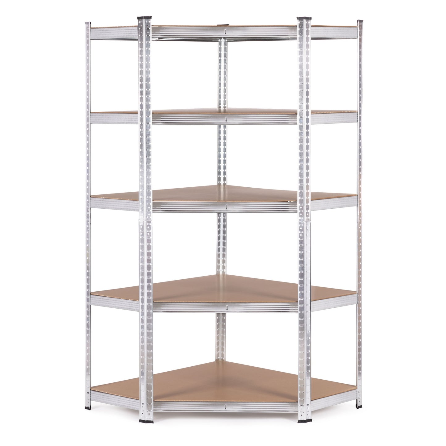 Corner Storage Rack 180x90x40 cm Galvanized Steel, 5 Shelves, 875 kg Capacity ModernHome