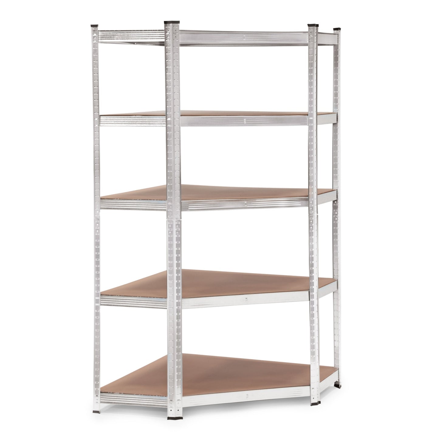 Corner Storage Rack 180x90x40 cm Galvanized Steel, 5 Shelves, 875 kg Capacity ModernHome