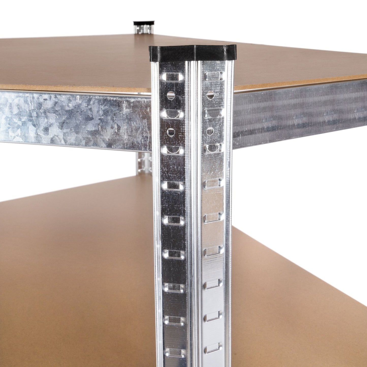 Corner Storage Rack 180x90x40 cm Galvanized Steel, 5 Shelves, 875 kg Capacity ModernHome
