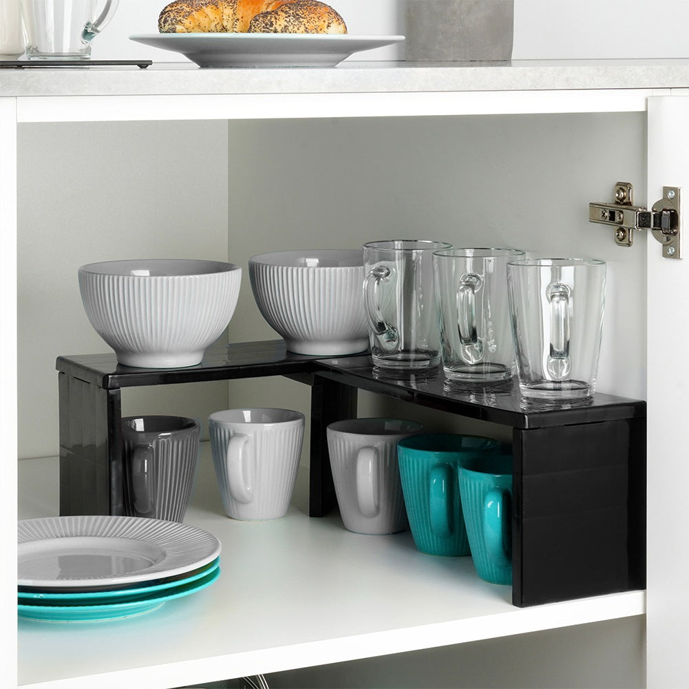 Corner kitchen shelf black 47x32x15.5 cm