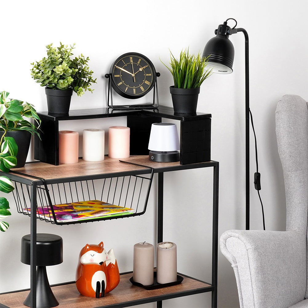 Corner kitchen shelf black 47x32x15.5 cm