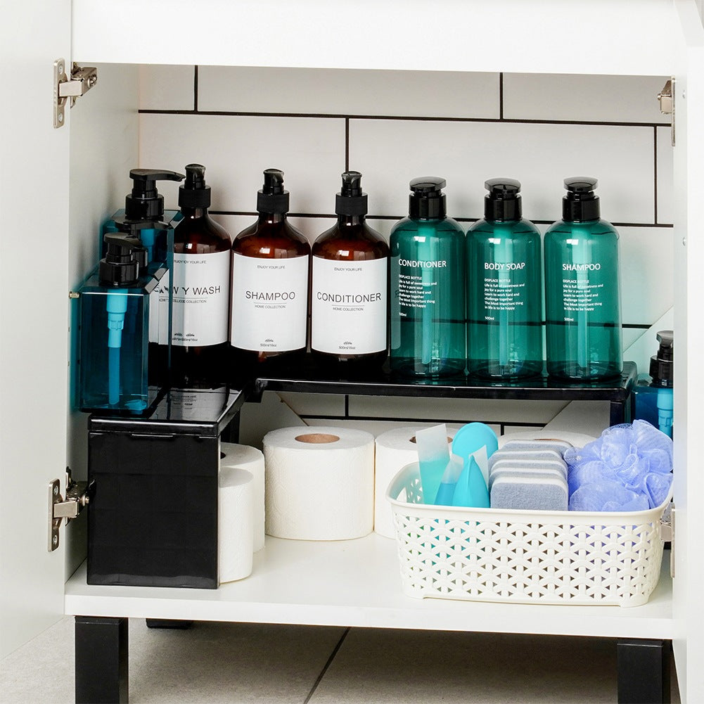 Corner kitchen shelf black 47x32x15.5 cm