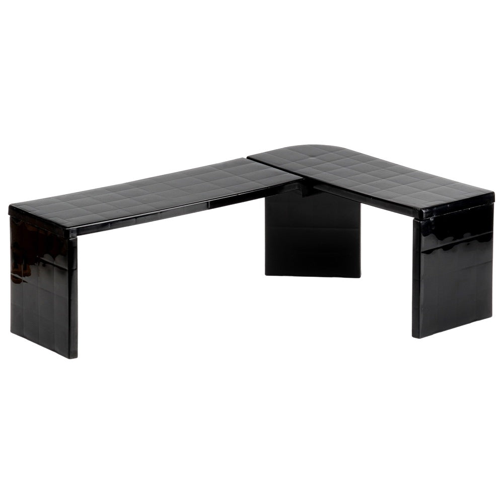 Corner kitchen shelf black 47x32x15.5 cm