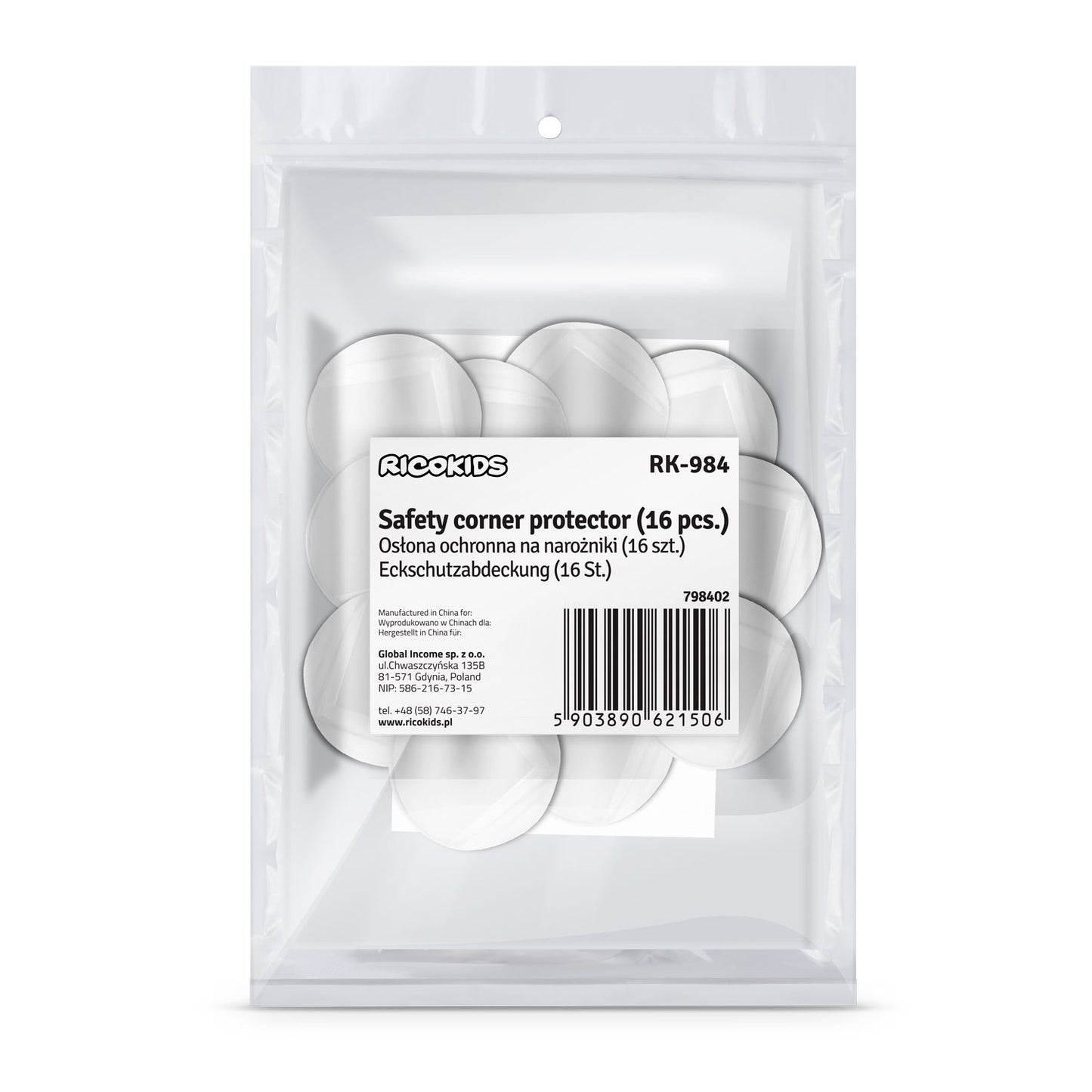 Corner protection - 16 pcs, Ricokids RK-984