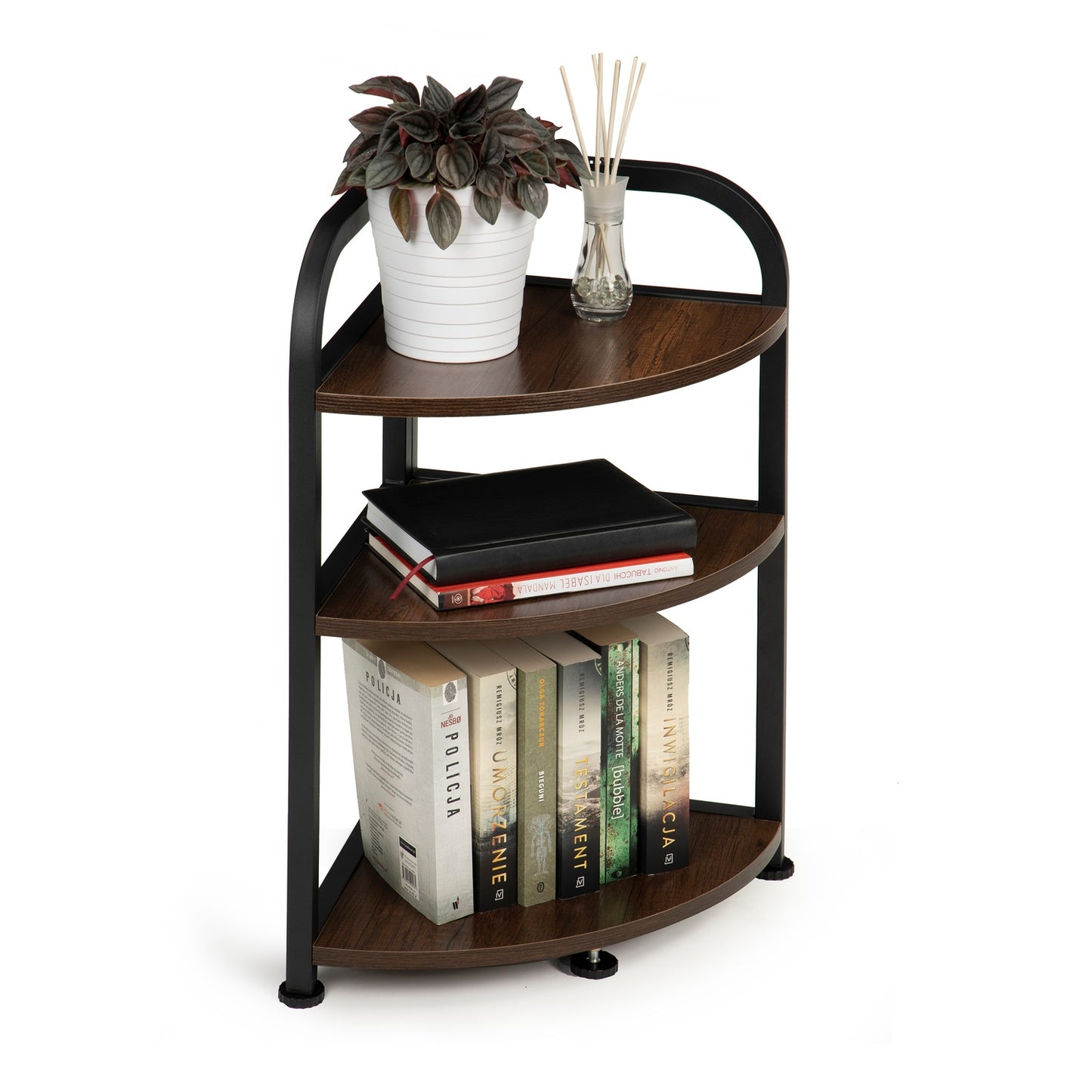 Corner shelf, LOFT wooden corner cabinet, 3 shelves, ModernHome