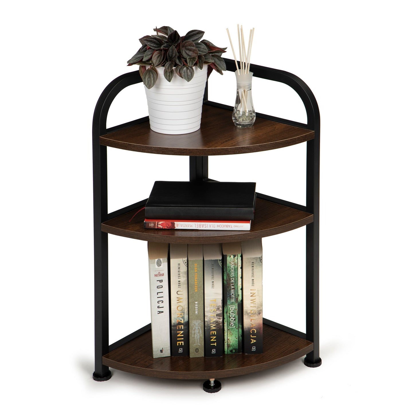 Corner shelf, LOFT wooden corner cabinet, 3 shelves, ModernHome