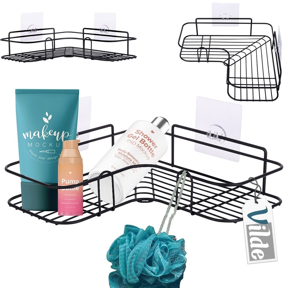 Corner shelf for the bathroom - Self-adhesive and durable