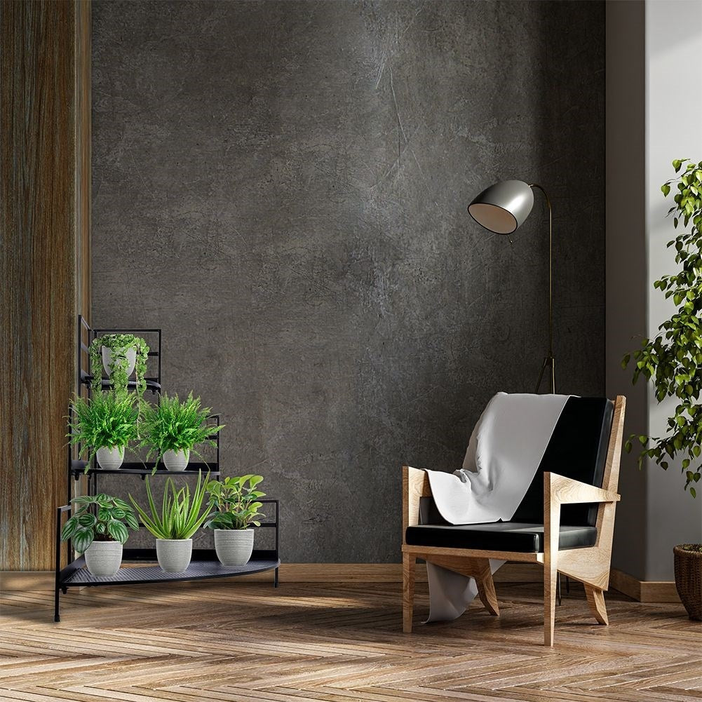 Corner shelf with three levels for flowers and herbs