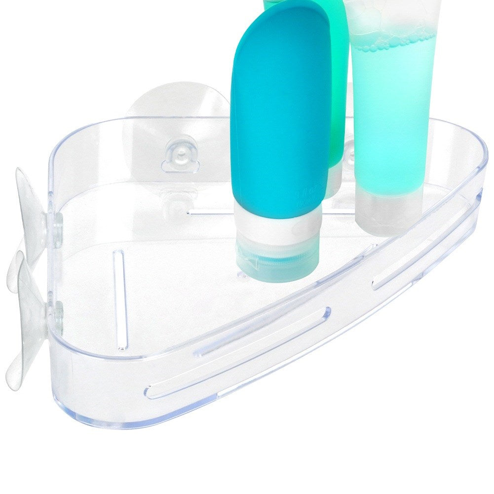 Corner shower shelf with suction cups 23x15 cm