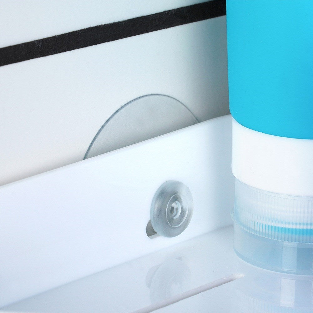 Corner shower shelf with suction cups 23x15 cm