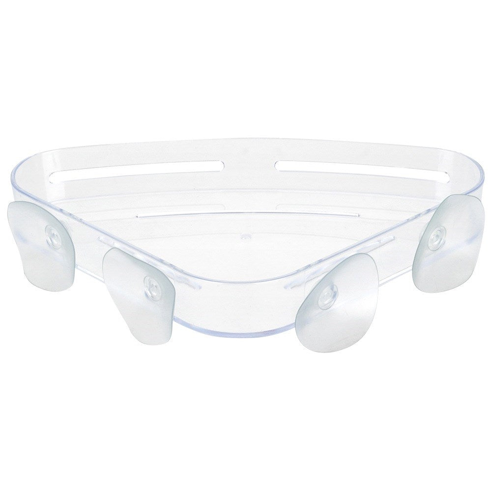 Corner shower shelf with suction cups 23x15 cm