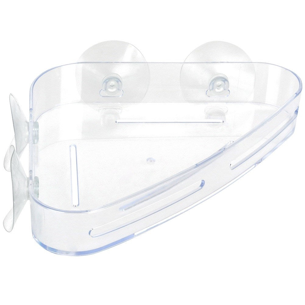 Corner shower shelf with suction cups 23x15 cm