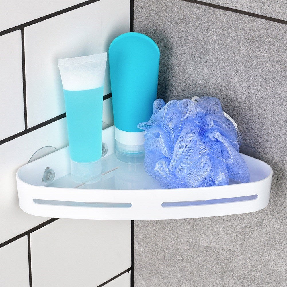 Corner shower shelf with suction cups 23x15 cm