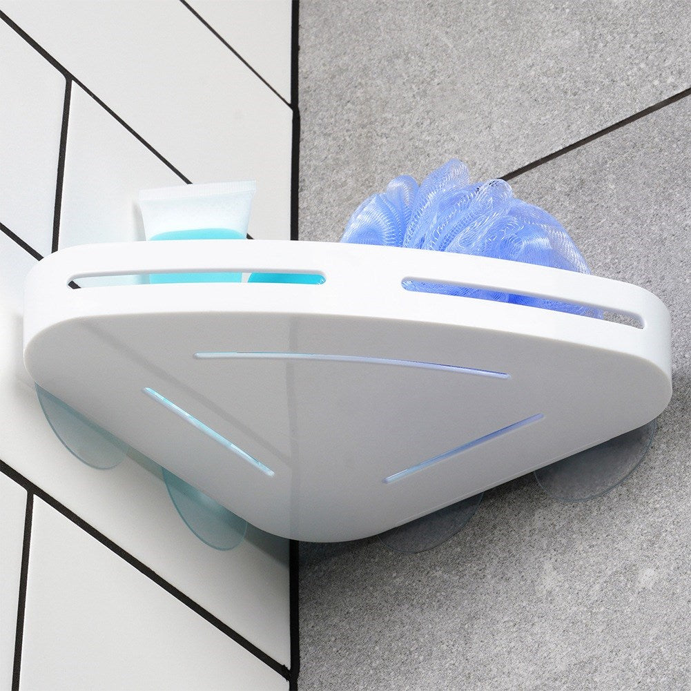 Corner shower shelf with suction cups 23x15 cm