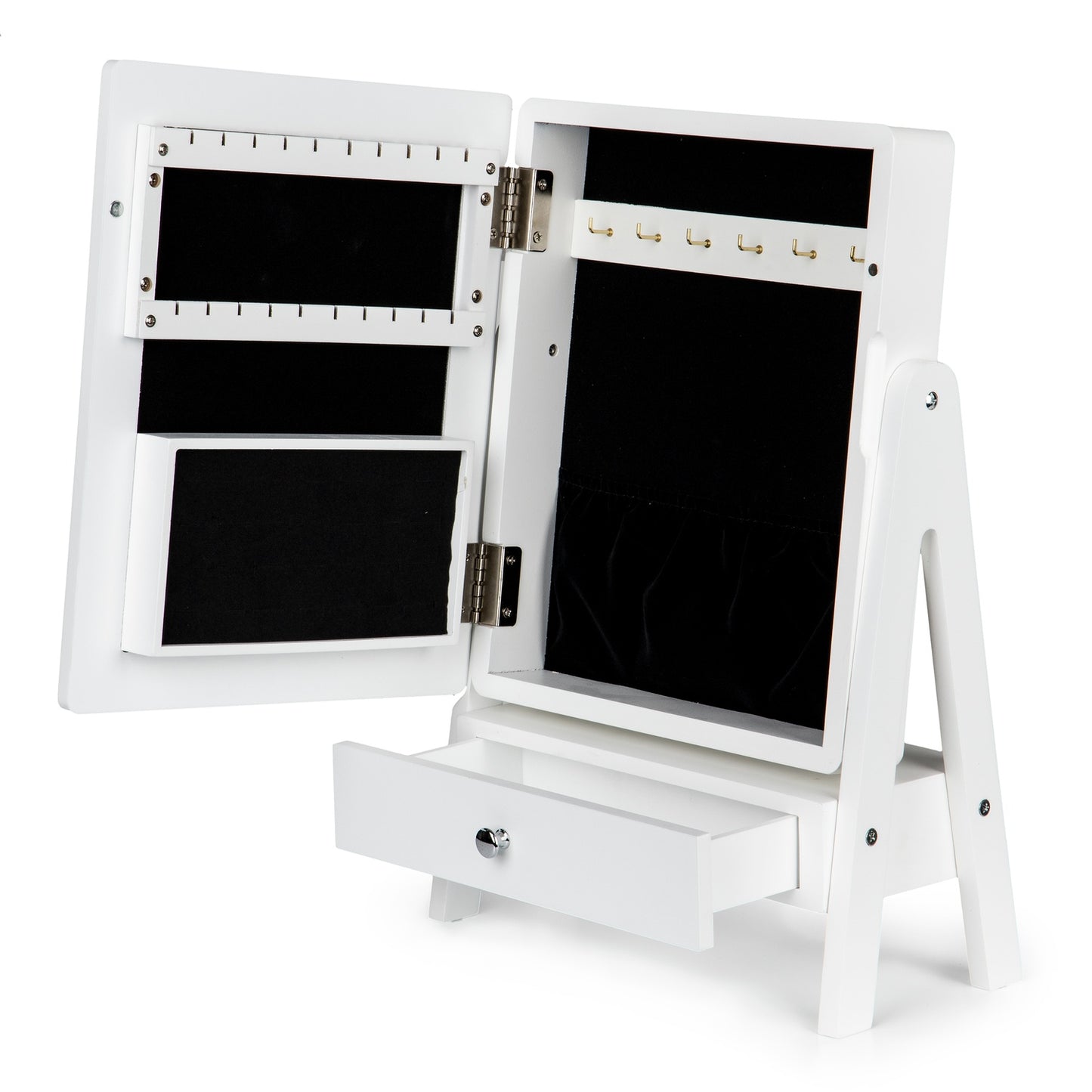 Cosmetic dressing table, mirror, jewelry cabinet