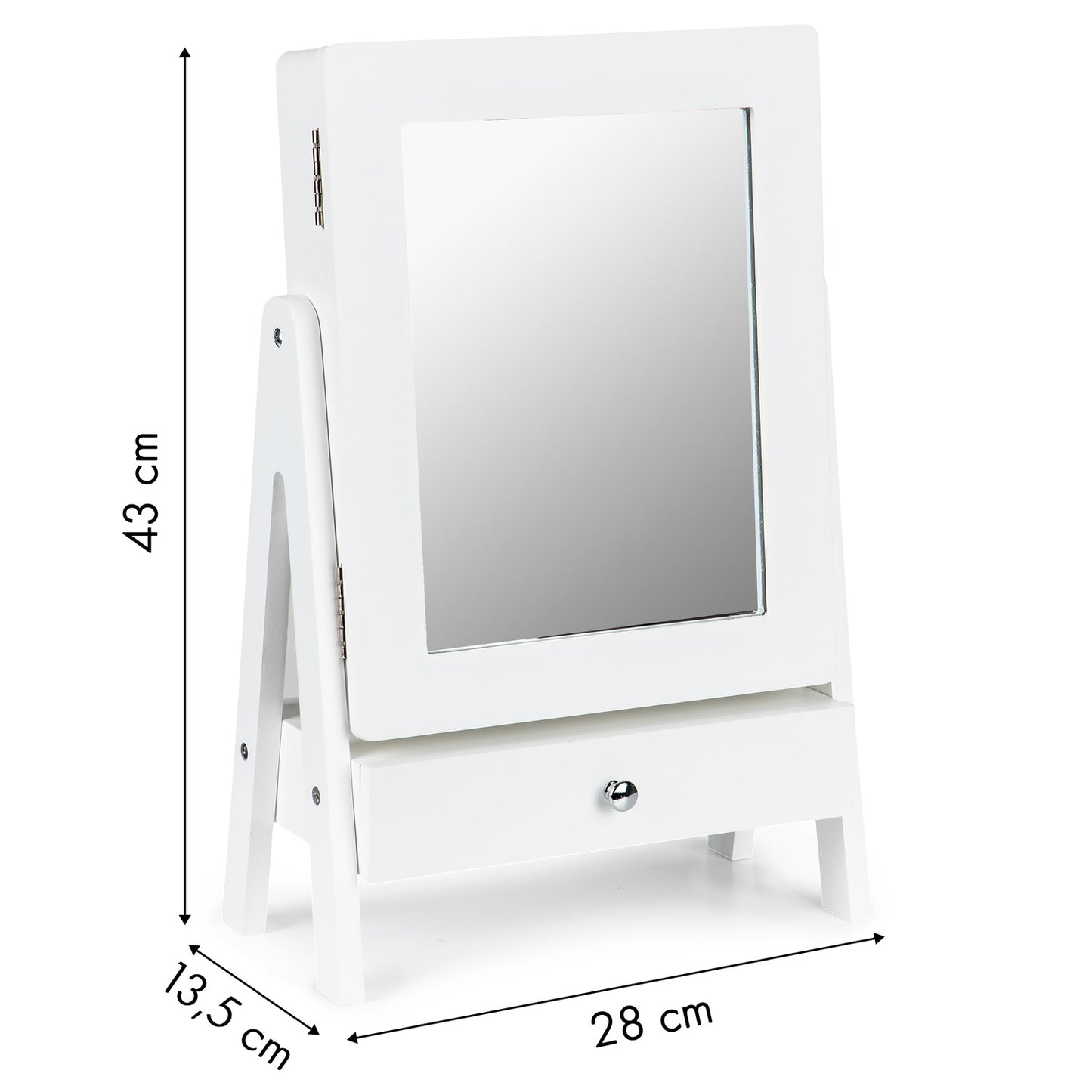 Cosmetic dressing table, mirror, jewelry cabinet