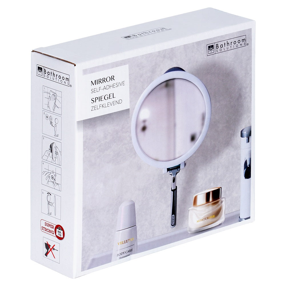Cosmetic mirror with suction cup