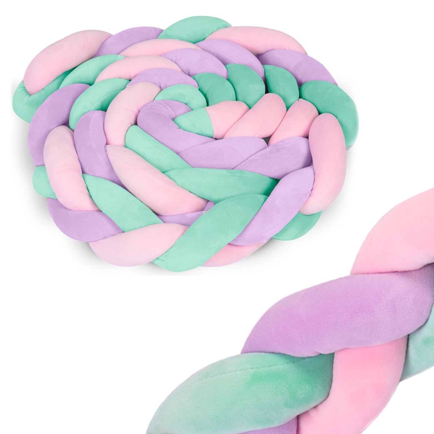 Cot cover Ricokids 3m - Mint, Pink and Purple