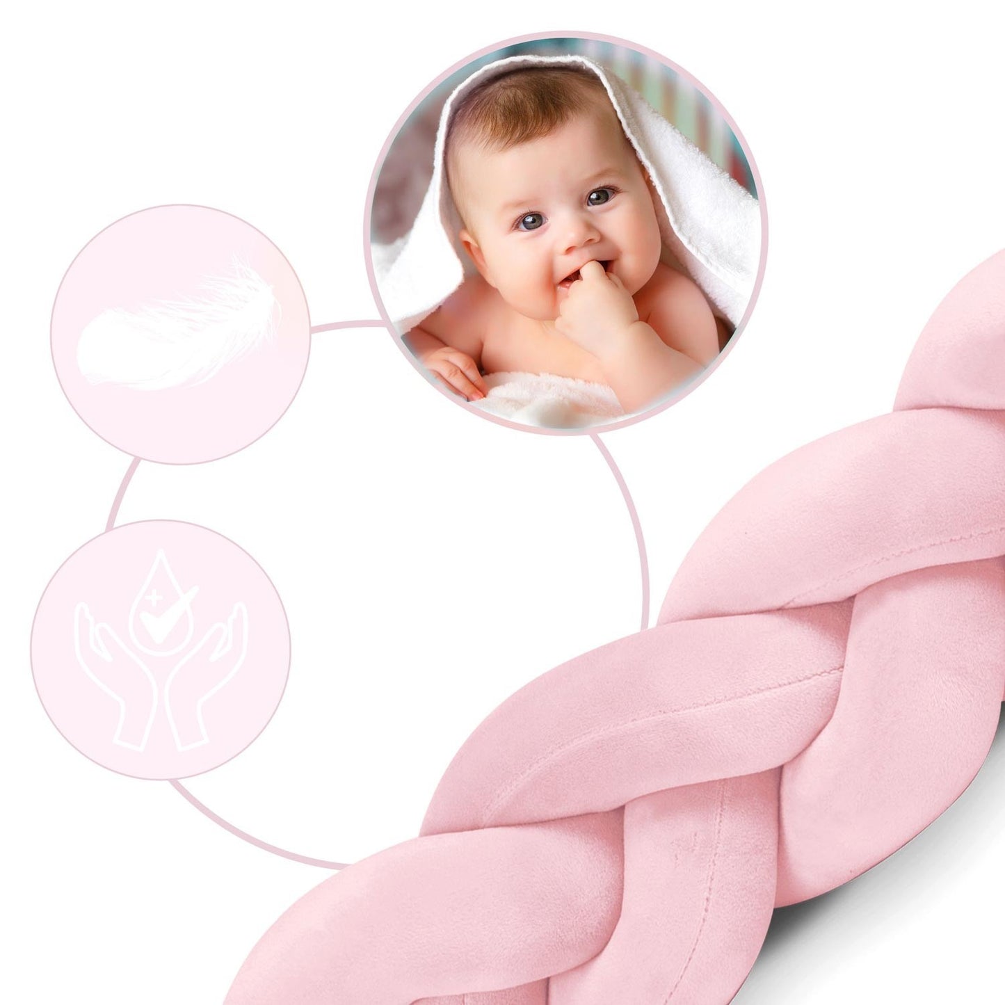 Cot cover Ricokids 3m - Pink