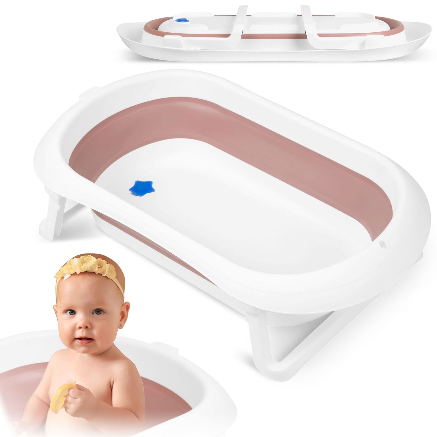 Cot for babies RK-281 white and pink