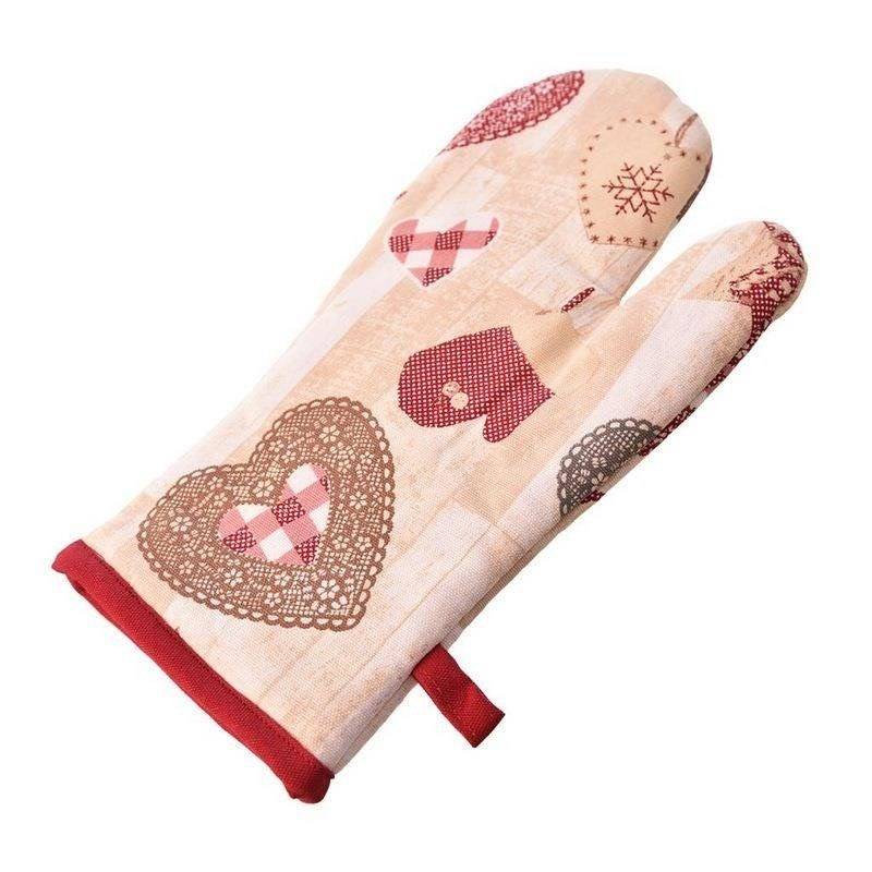 Cotton Christmas Oven Glove 32 cm