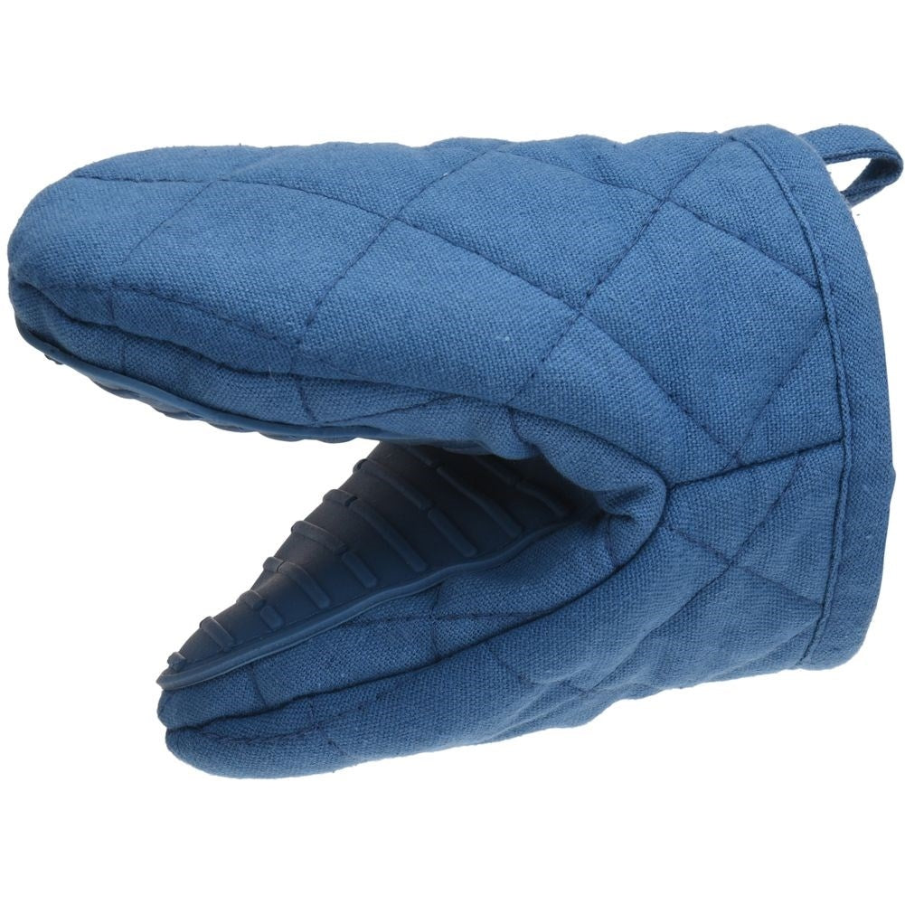 Cotton glove with silicone for lifting hot vessels
