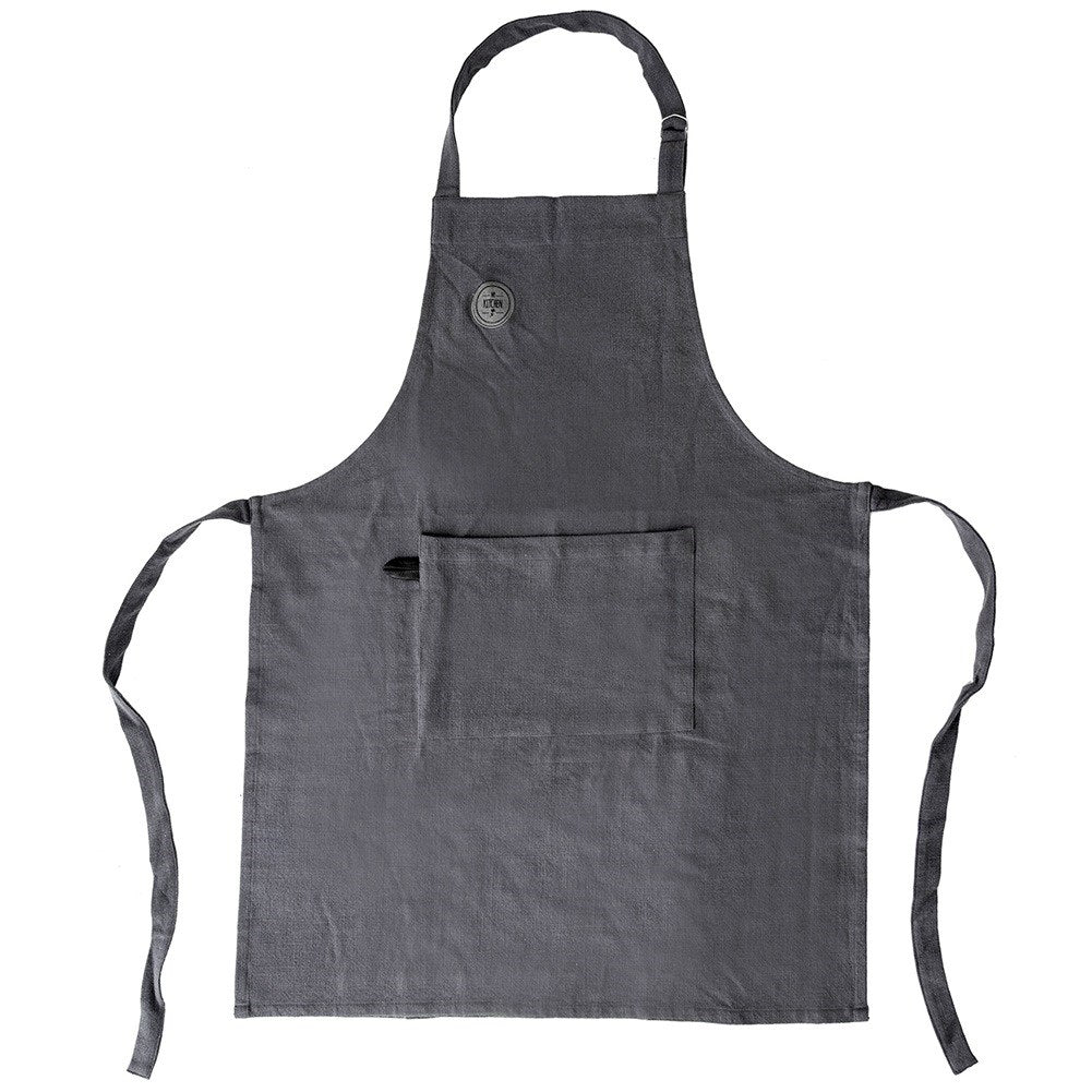 Cotton kitchen apron tied