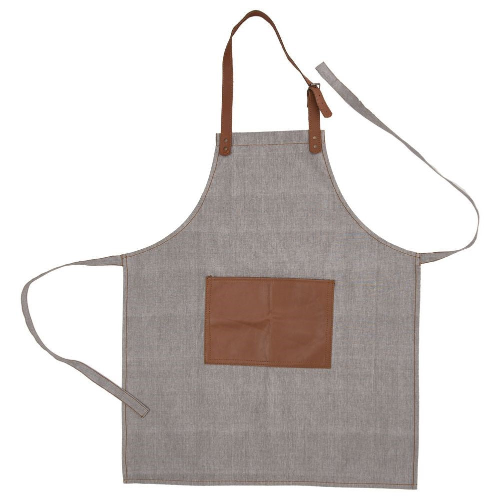 Cotton kitchen apron tied