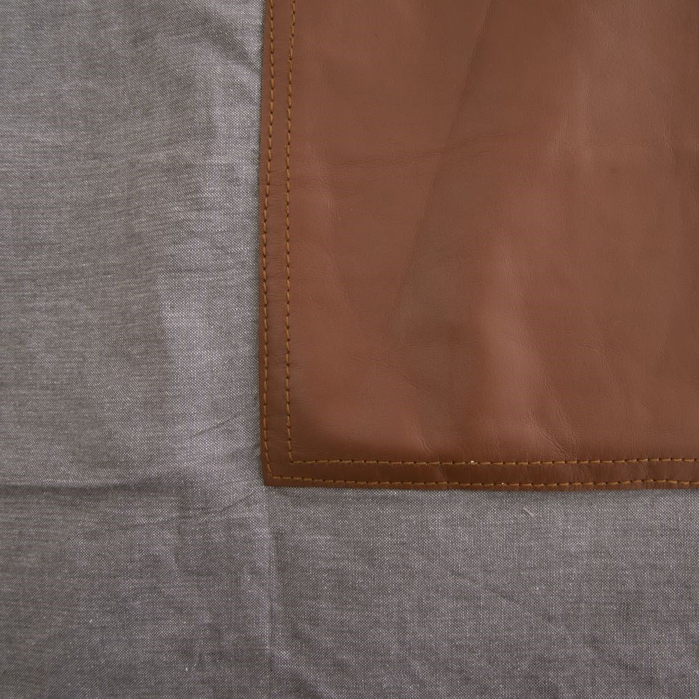 Cotton kitchen apron tied