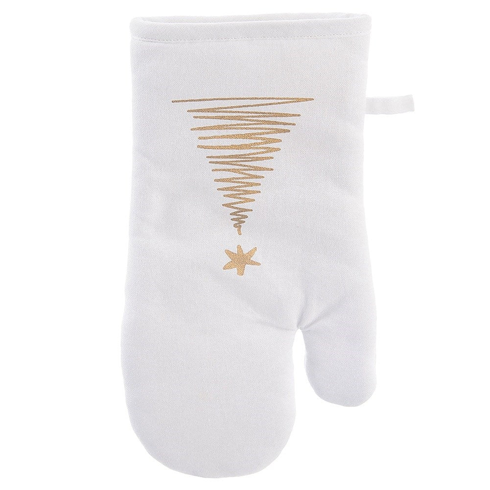 Cotton oven glove with magnet CHRISTMAS TREE 32.5 cm