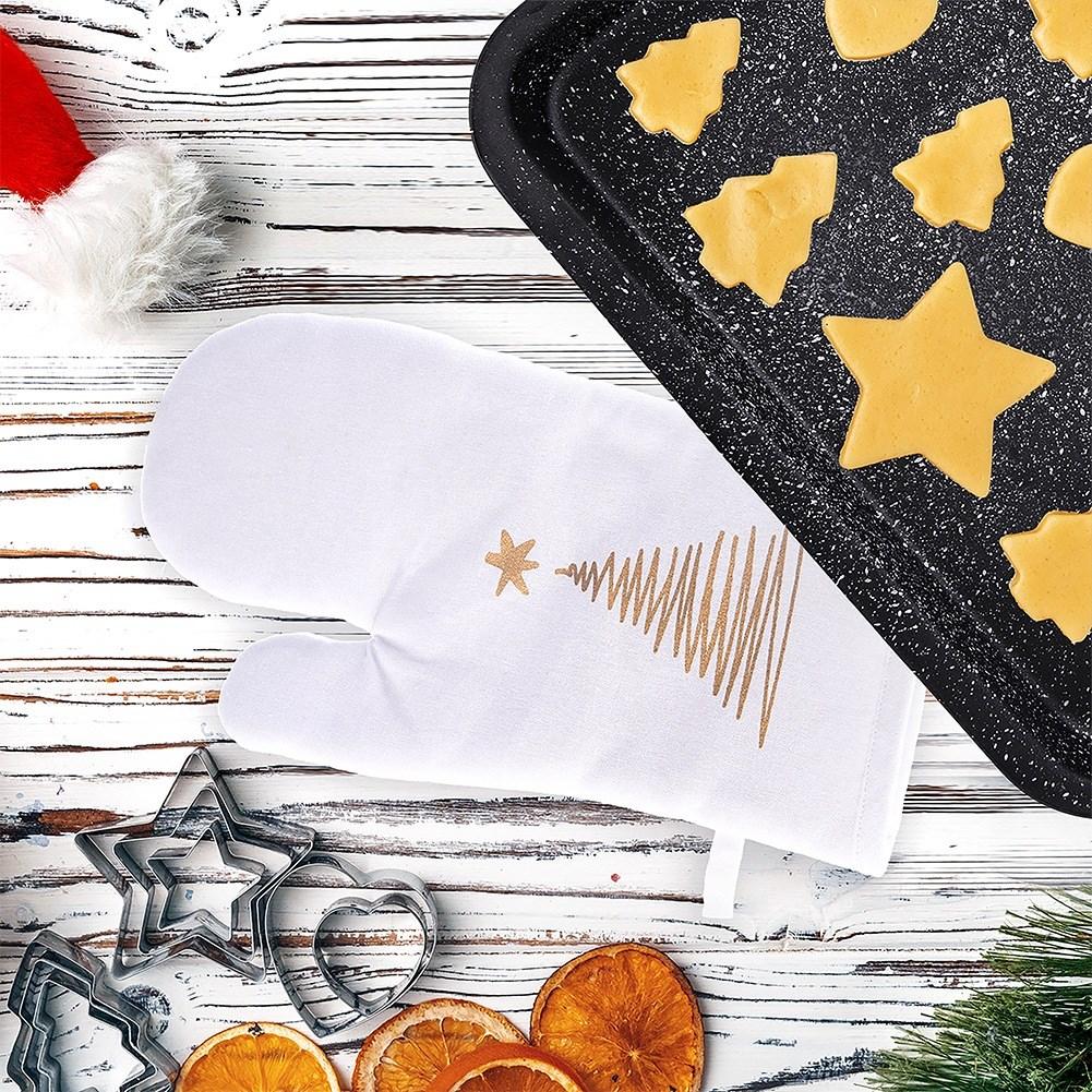 Cotton oven glove with magnet CHRISTMAS TREE 32.5 cm