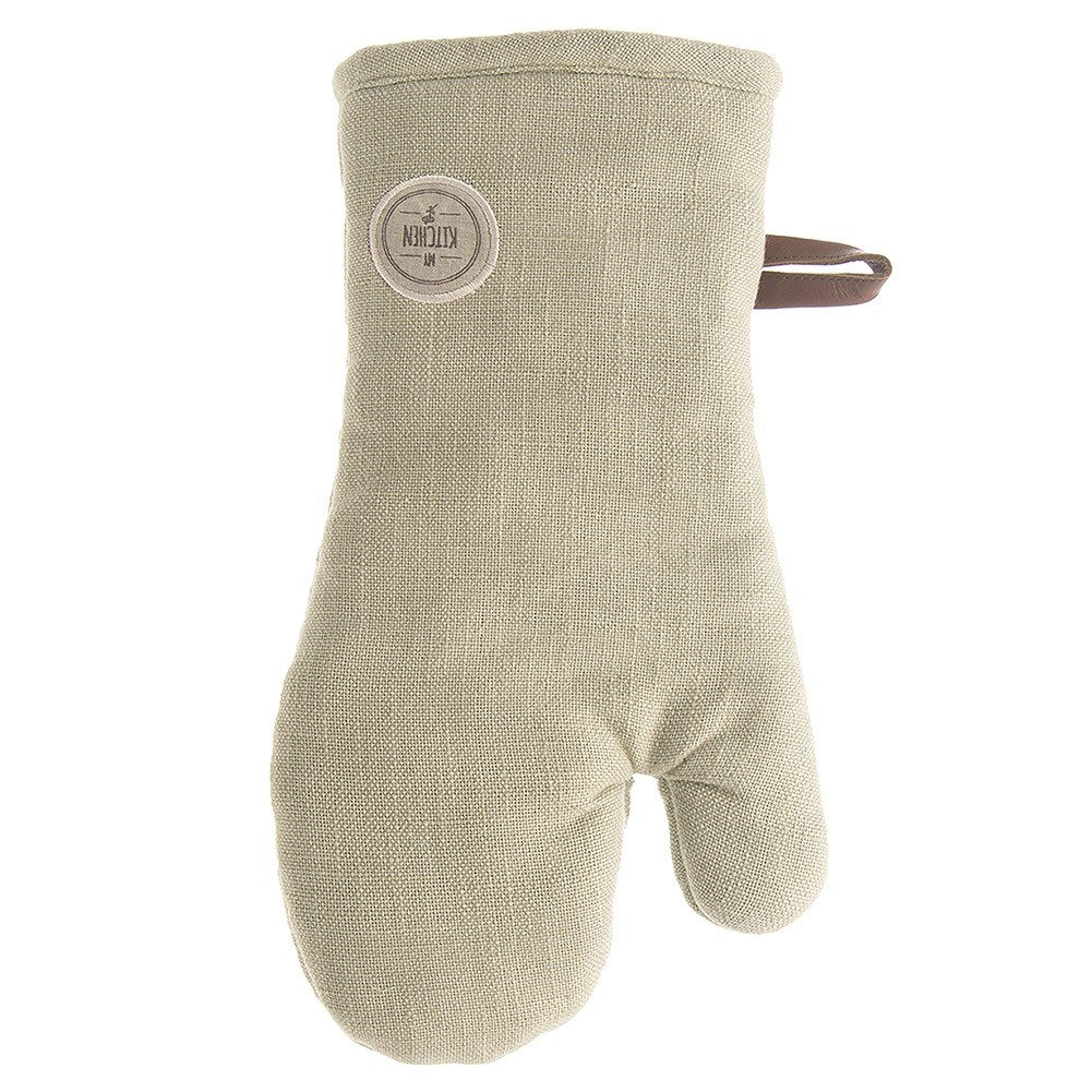 Cotton oven glove with magnet GREENISH 33 cm