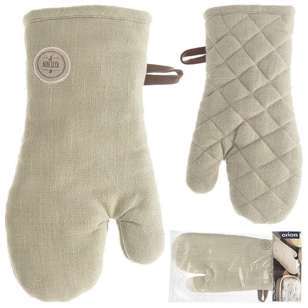 Cotton oven glove with magnet GREENISH 33 cm