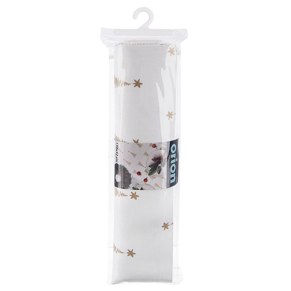 Cotton table runner CHRISTMAS TREE 130x32 cm