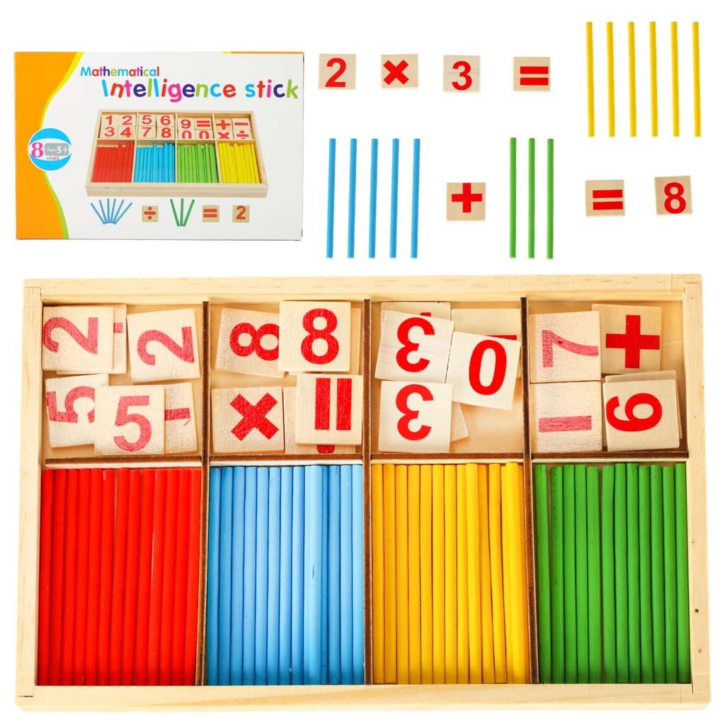 Counting sticks abacus sticks + numbers montessori education set