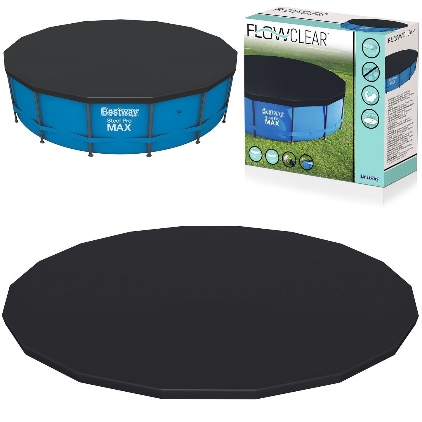 Cover for a 457 cm Bestway 58038 frame pool
