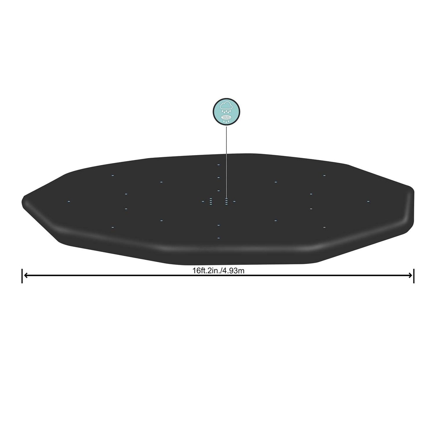 Cover for a 488 cm Bestway 58249 frame pool