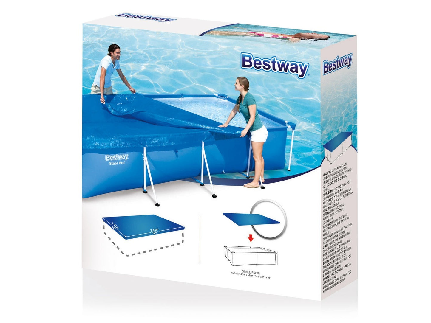 Cover for frame pool 259 x 170 cm Bestway 58105