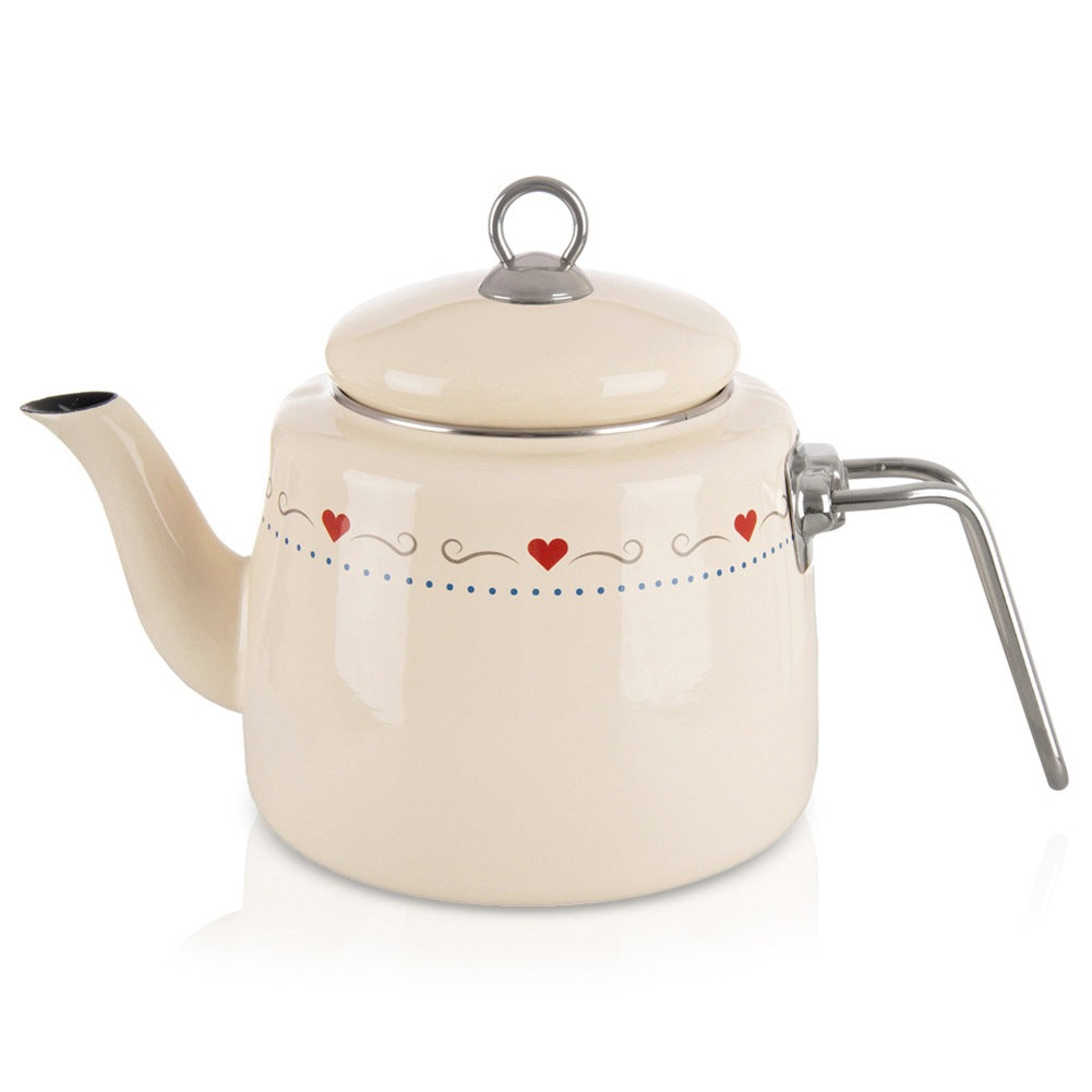 Cream enamel kettle TONCA 1.6 l
