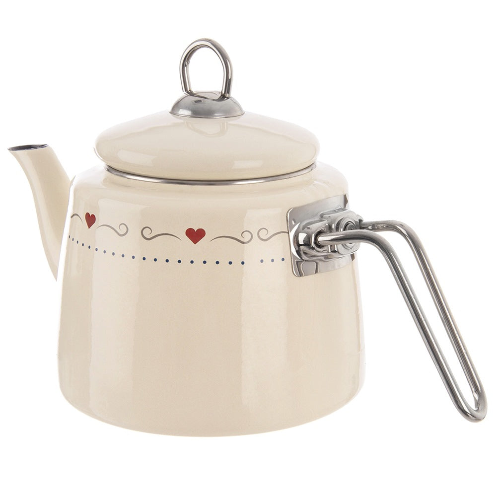 Cream enamel kettle TONCA 1.6 l