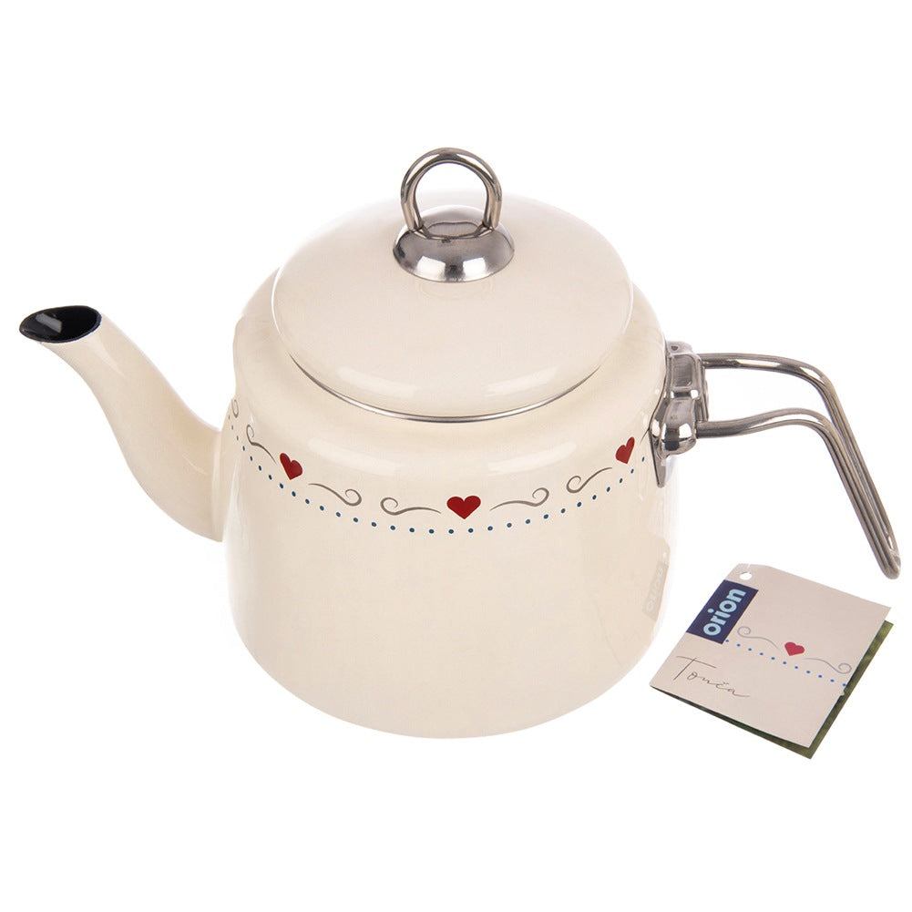 Cream enamel kettle TONCA 1.6 l
