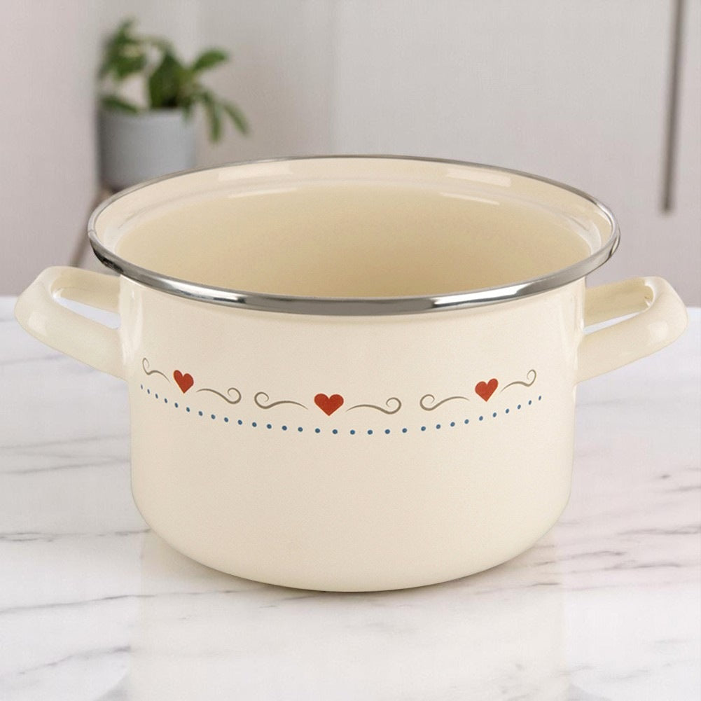 Cream enamel pot TONCA 18 cm, 2 l