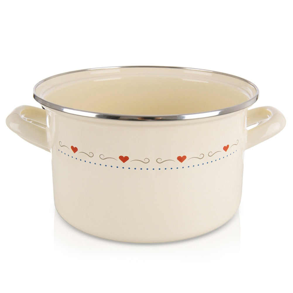 Cream enamel pot TONCA 20 cm, 3 l