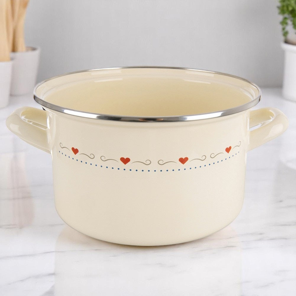 Cream enamel pot TONCA 20 cm, 3 l